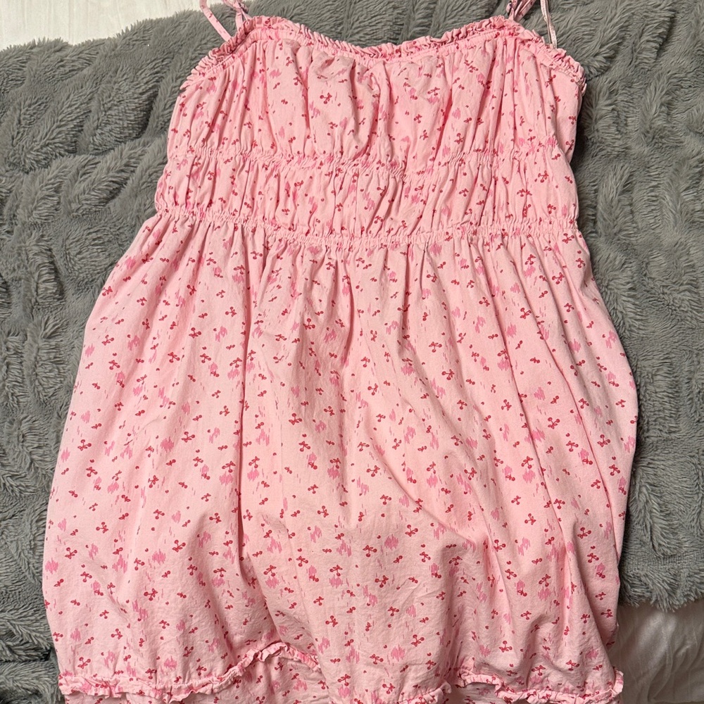 Free People Pink Floral Mini Dress